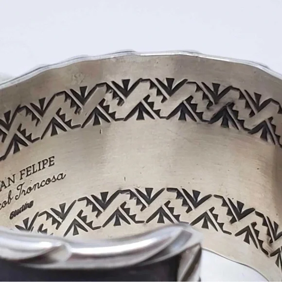 San Felipe Jacob Troncosa Silver and Turquoise Scorpion Cuff Bracelet - Picture 5 of 14